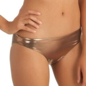 NWT Luxe by Lisa Vogel Metallic Rose Gold Bikini